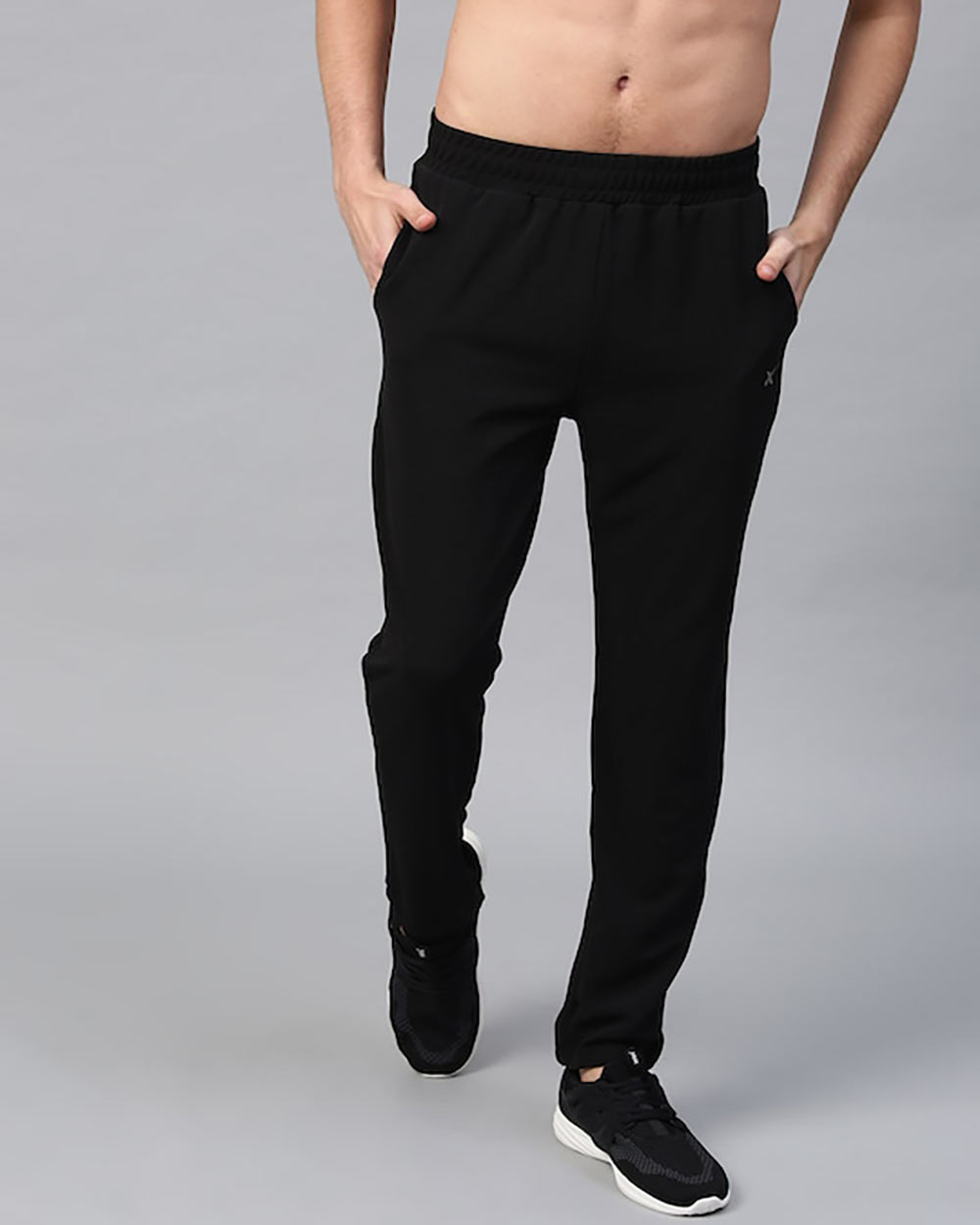 HRX By Hrithik Roshan Men Black Active Essential Track Pants