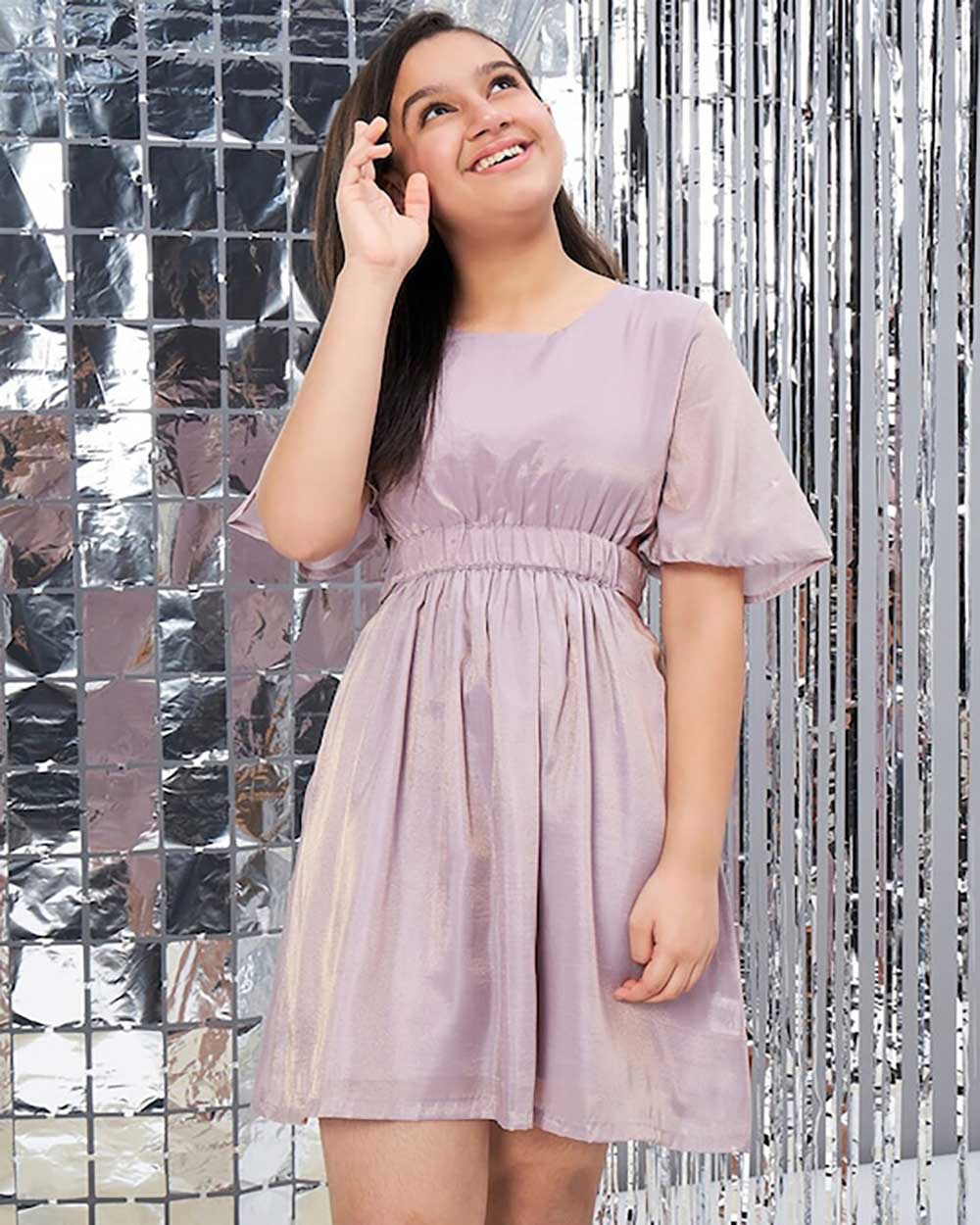 Stylo Bug Girls Cut-Out Detail Fit And Flare Dress