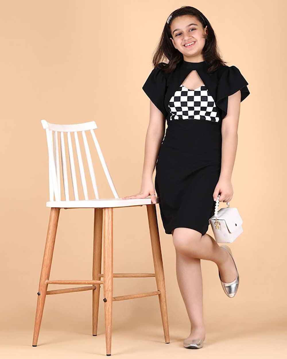 DEKLOOK Girls Printed Bodycon Dress
